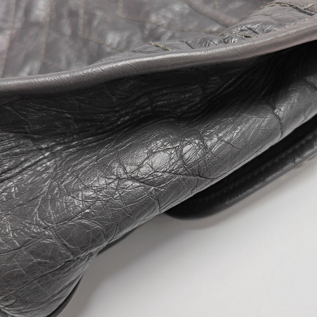 NIKI Medium Chevron Calfskin Gray