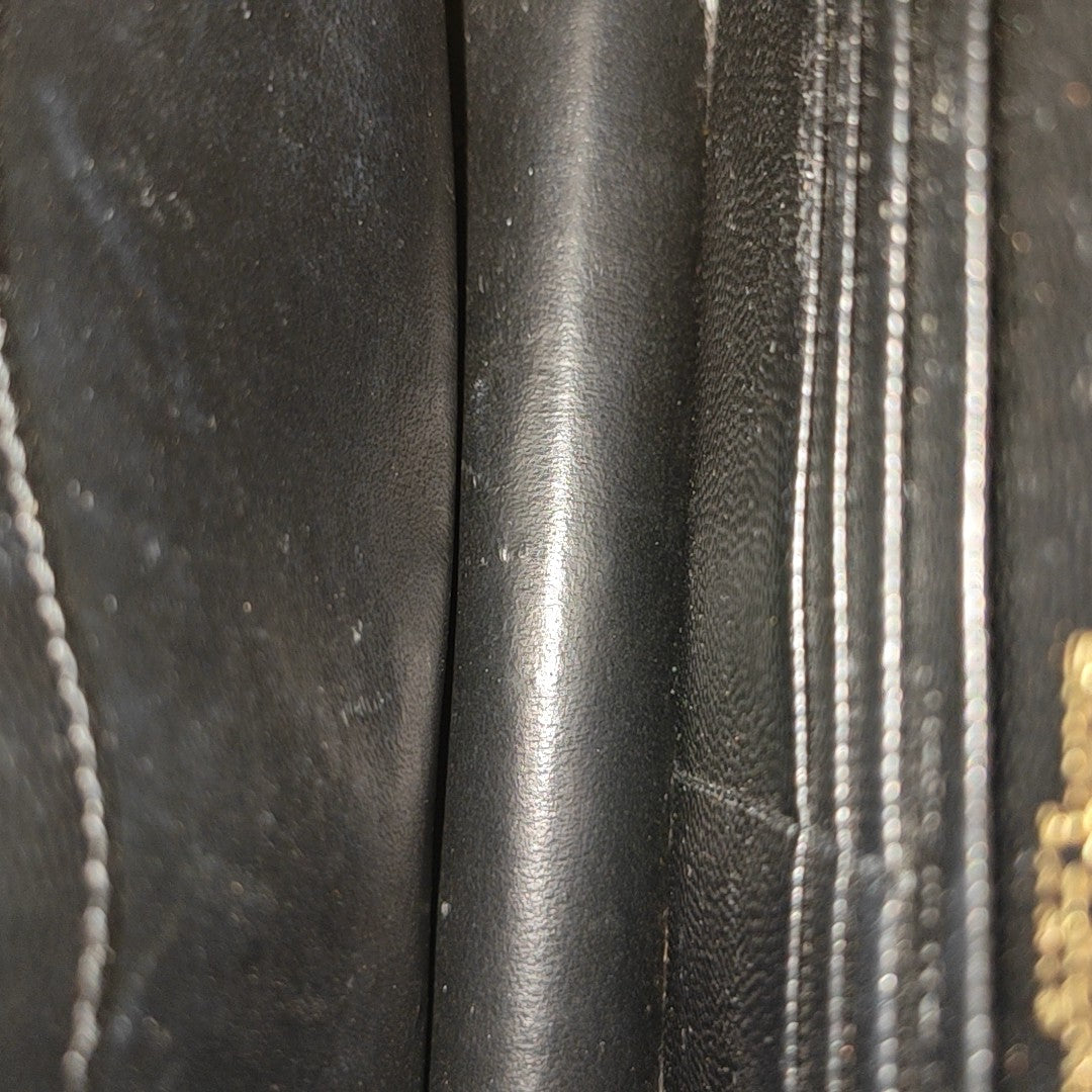 MONOGRAM Chevron Calfskin Black