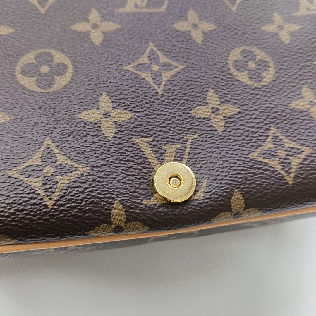 DIANE Monogram Coated Canvas Brown