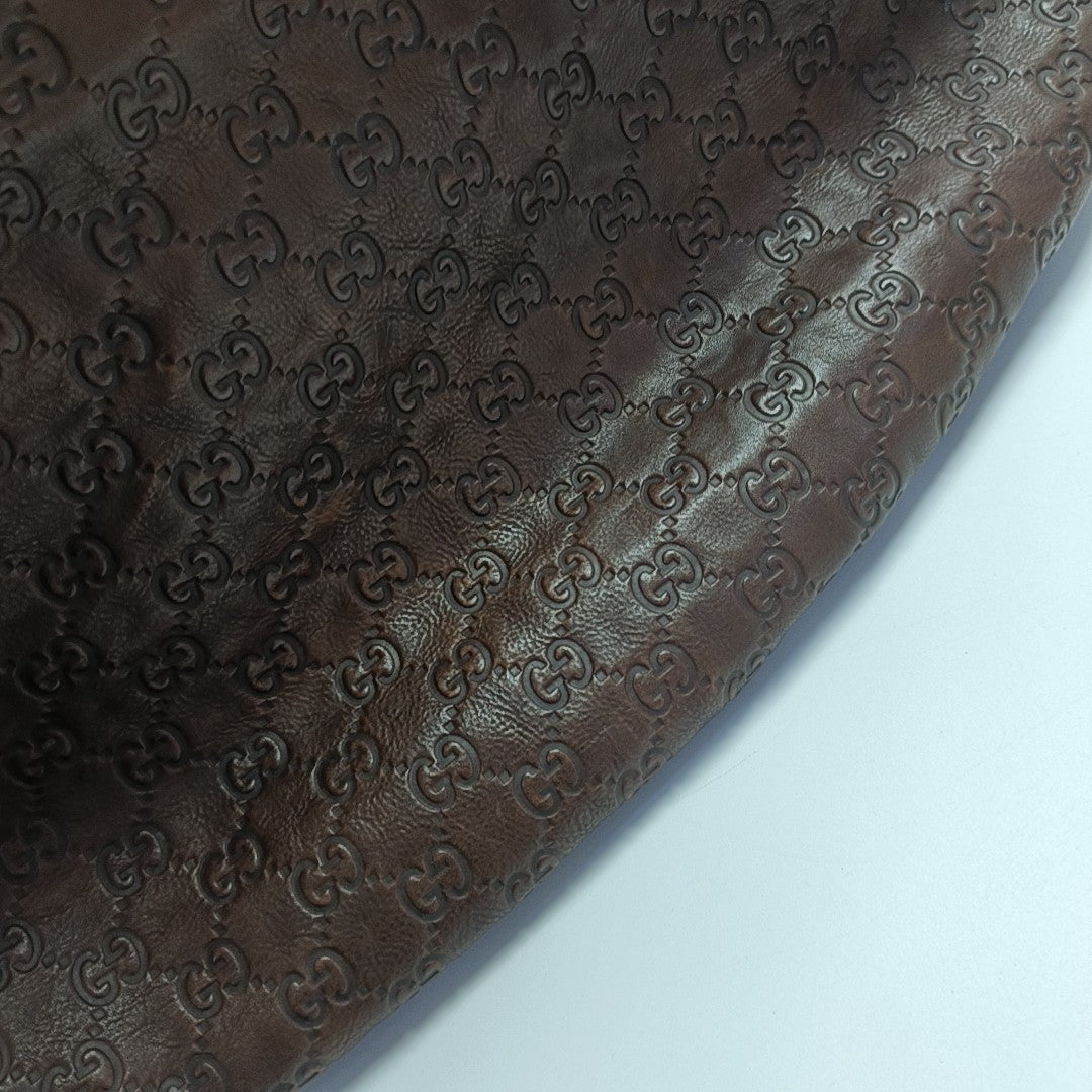 Monogram Calfskin Top Handle Bag Brown