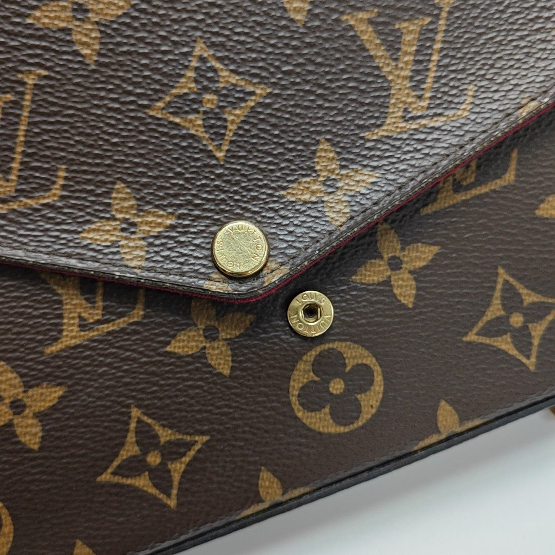 FÉLICIE Monogram Coated Canvas Brown