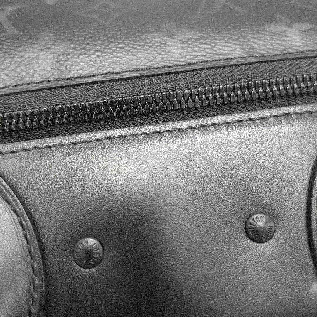 STEAMER Monogram Coated Canvas Black