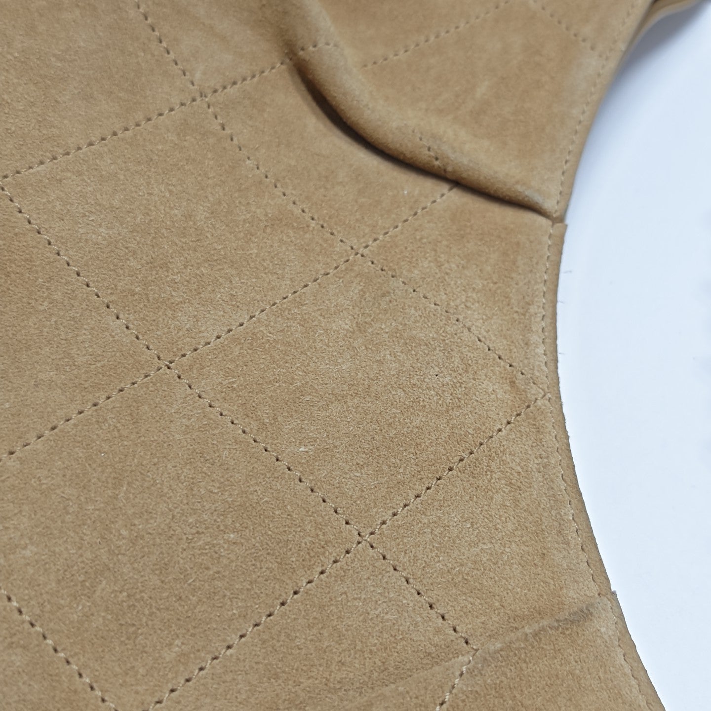 HOBO Quilted Suede Beige