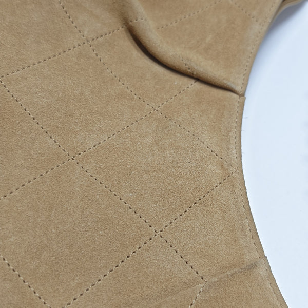 HOBO Quilted Suede Beige