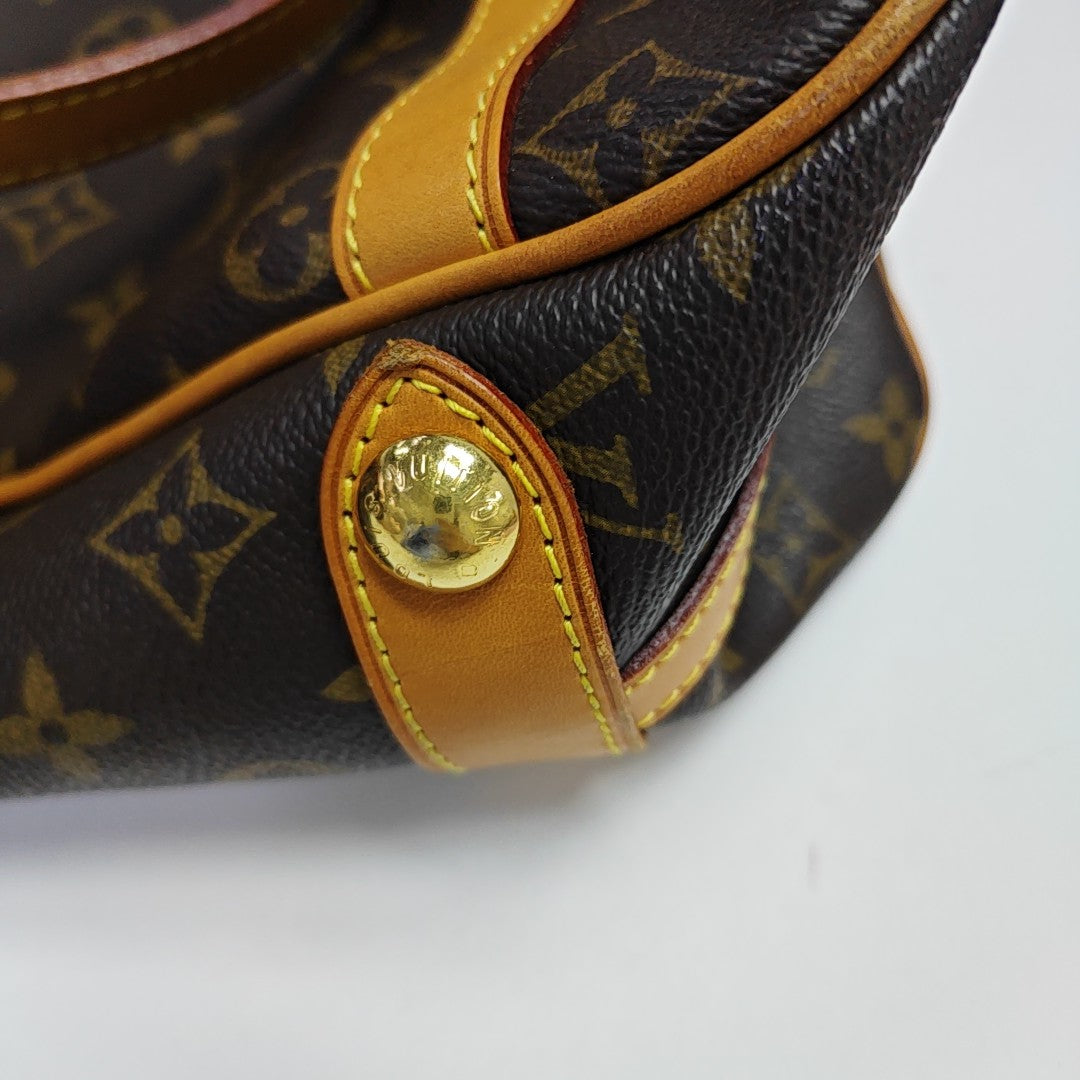 STRESA Monogram Coated Canvas Brown