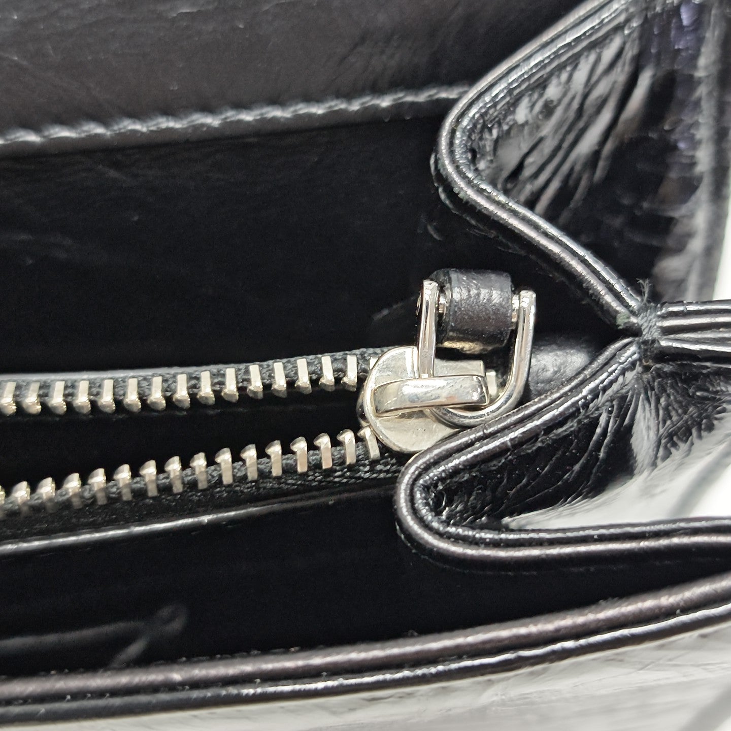 Cannage Calfskin Shoulder Bag Black