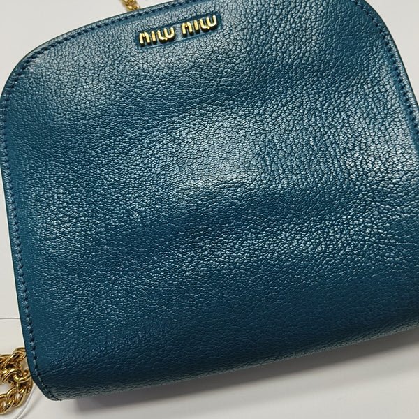 Calfskin Shoulder Bag Blue