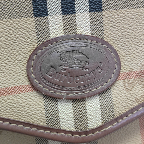 Coated Canvas Shoulder Bag Brown