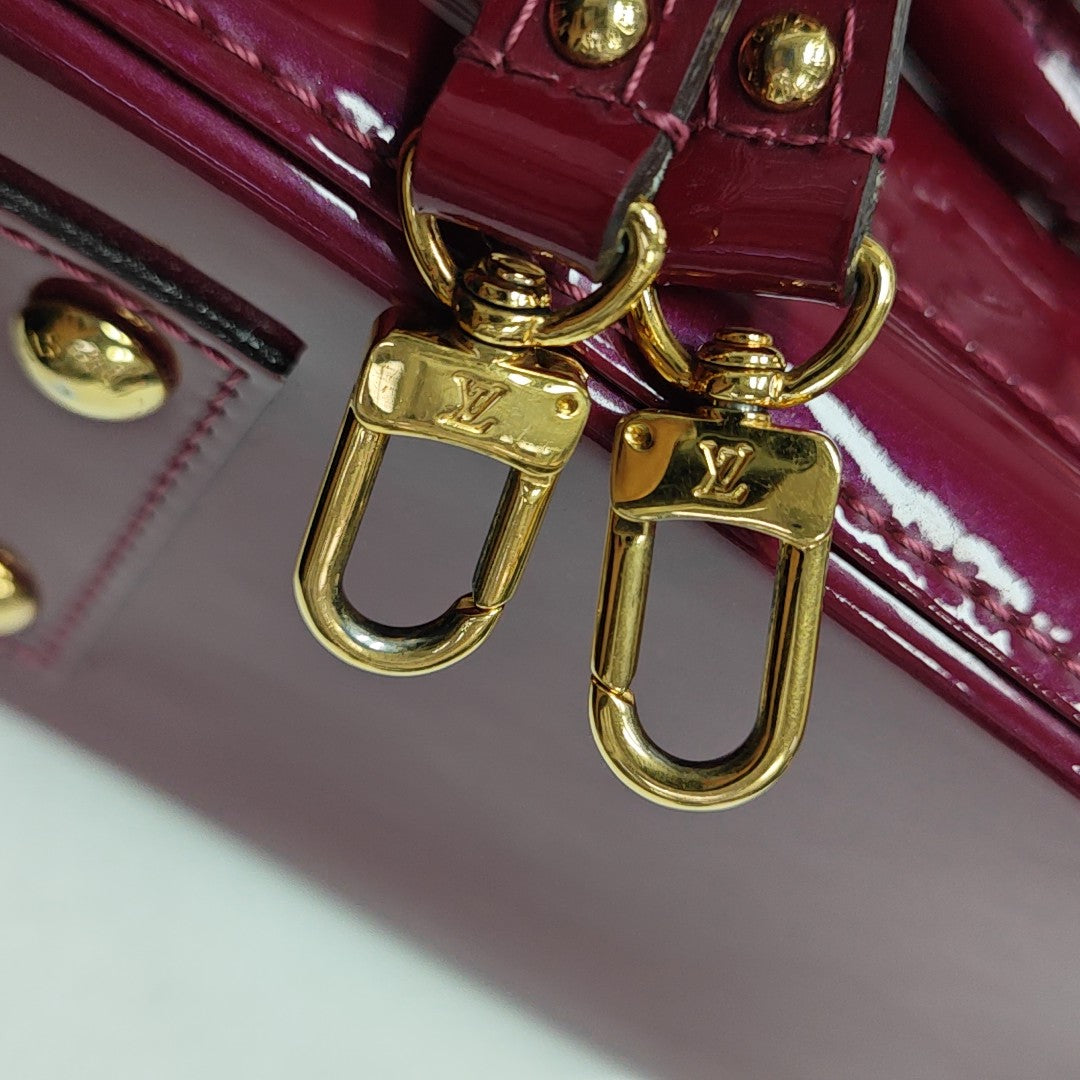 ALMA BB Monogram Patent Leather Red