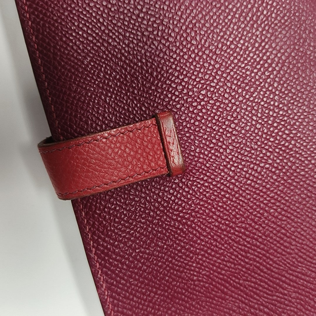 Bearn Medium Epsom Red Wallet