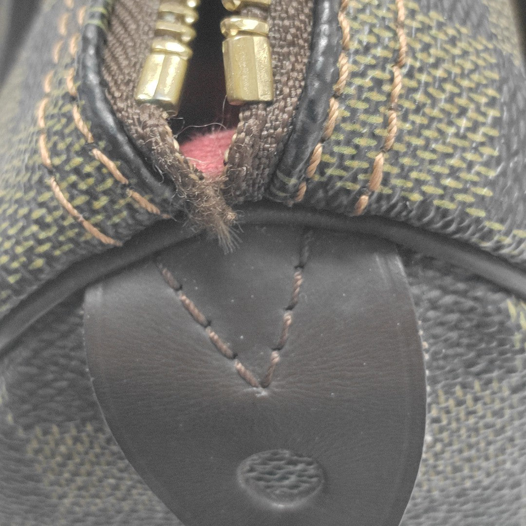 SPEEDY 25 Damier Ebene Coated Canvas Brown