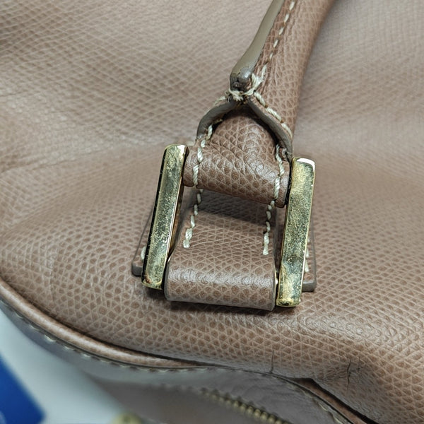 Calfskin Top Handle Bag Beige
