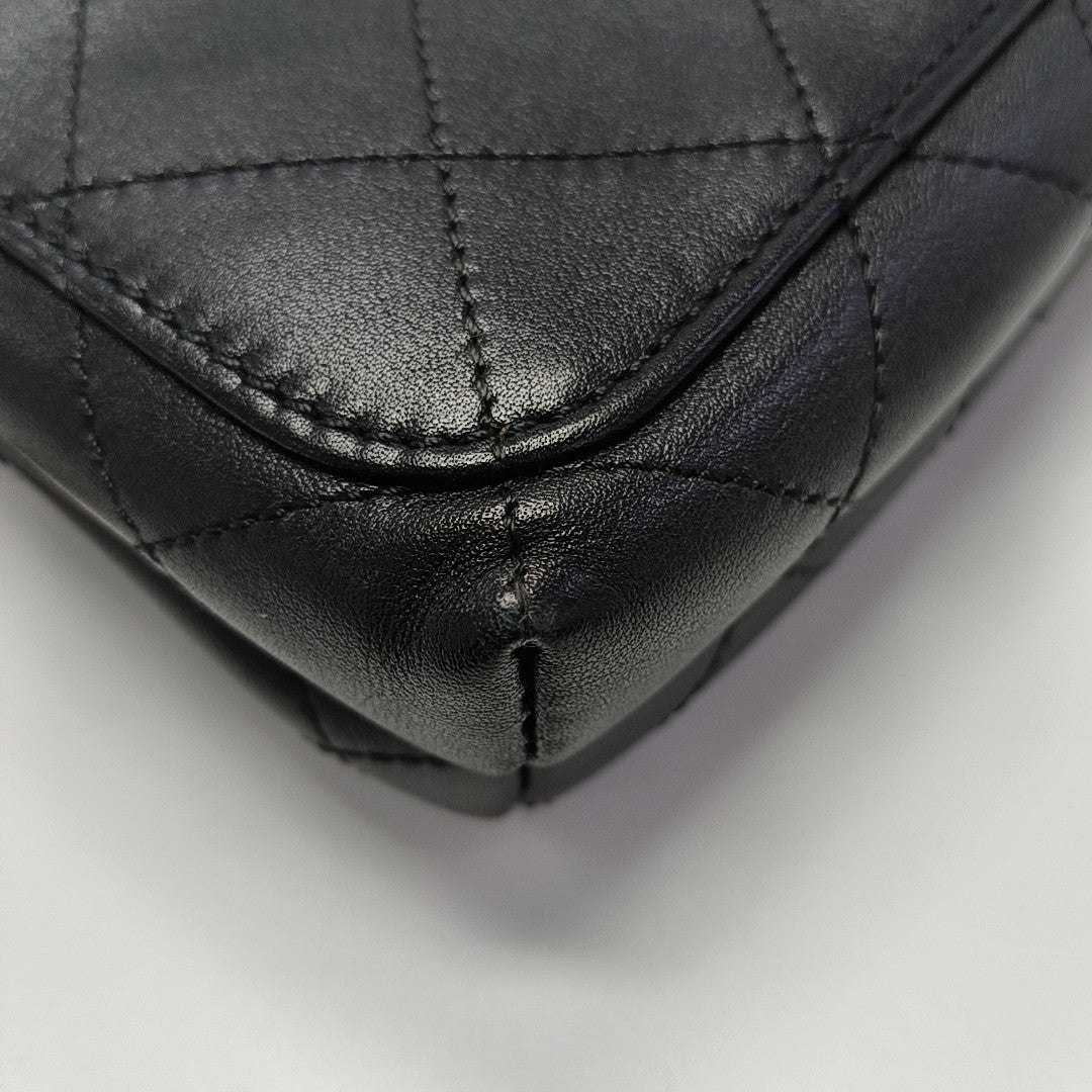 Quilted Calfskin Shoulder Bag Black