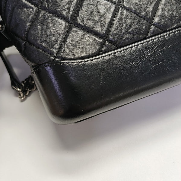 GABRIELLE Small Quilted Calfskin Black