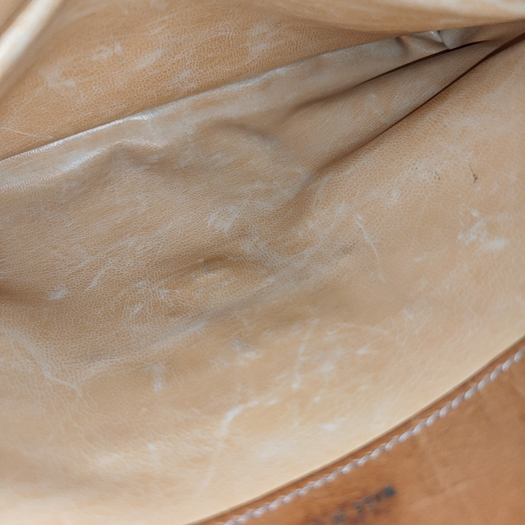 Coated Canvas Shoulder Bag Brown