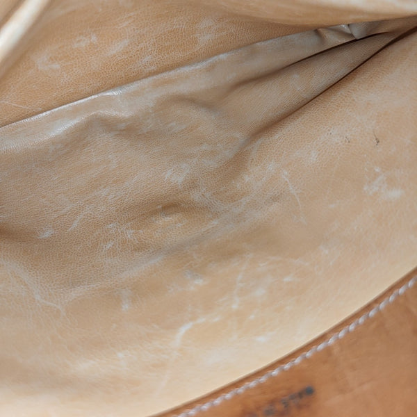 Coated Canvas Shoulder Bag Brown