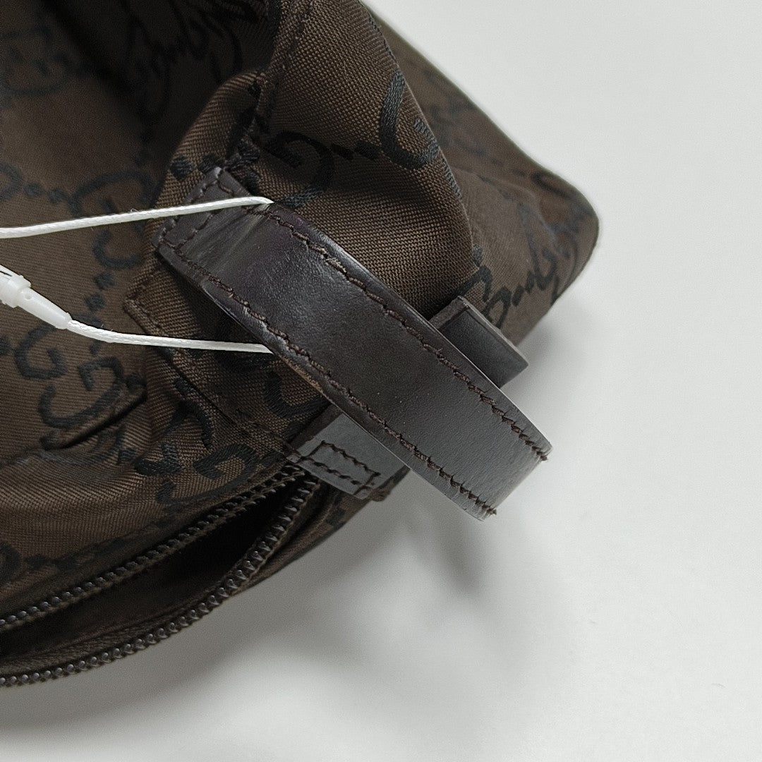 Monogram Canvas Clutch Brown
