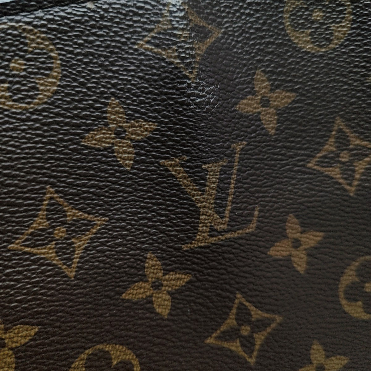 MONTAIGNE MM Monogram Coated Canvas Brown