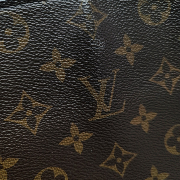 MONTAIGNE MM Monogram Coated Canvas Brown