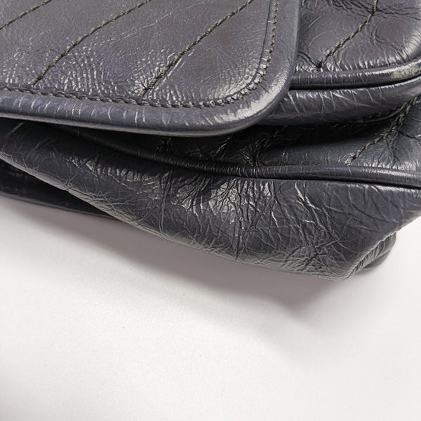 NIKI Small Chevron Calfskin Gray