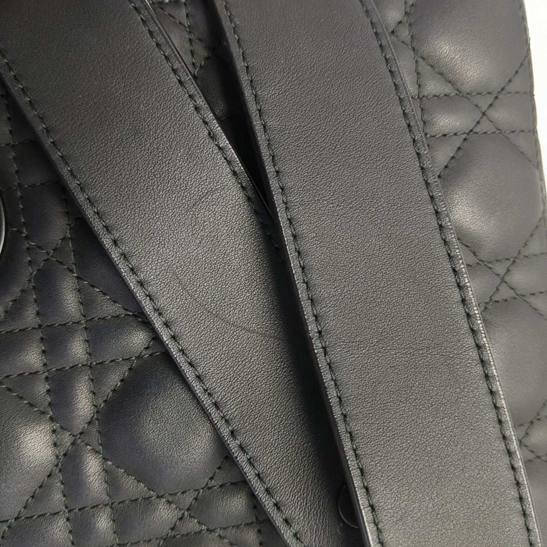 Lady Dior Small Cannage Calfskin Black