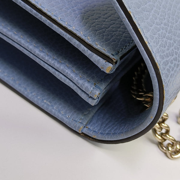Interlocking G Small Calfskin Blue
