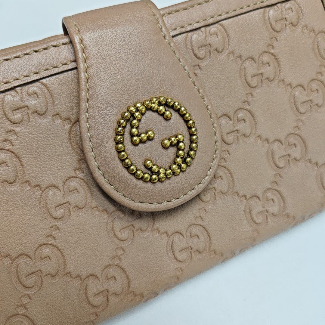 Monogram Calfskin Wallet Pink