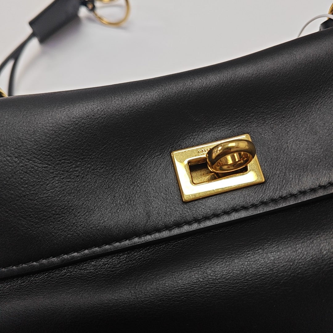 Calfskin Shoulder Bag Mini Black