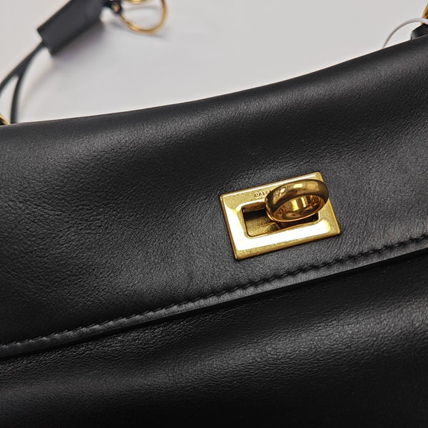 Calfskin Shoulder Bag Mini Black