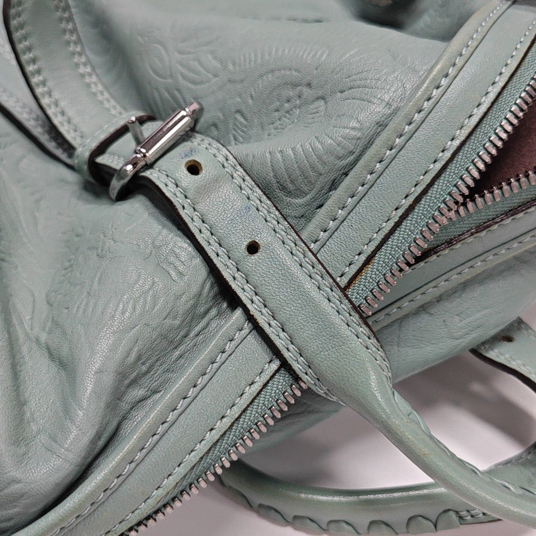 Lambskin Top Handle Bag Blue