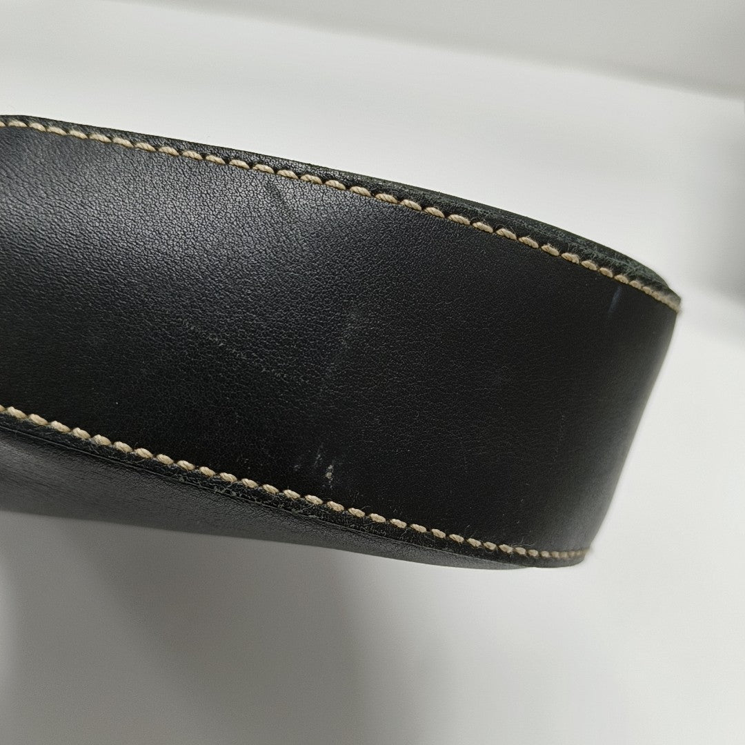 Quilted Calfskin Top Handle Bag Black