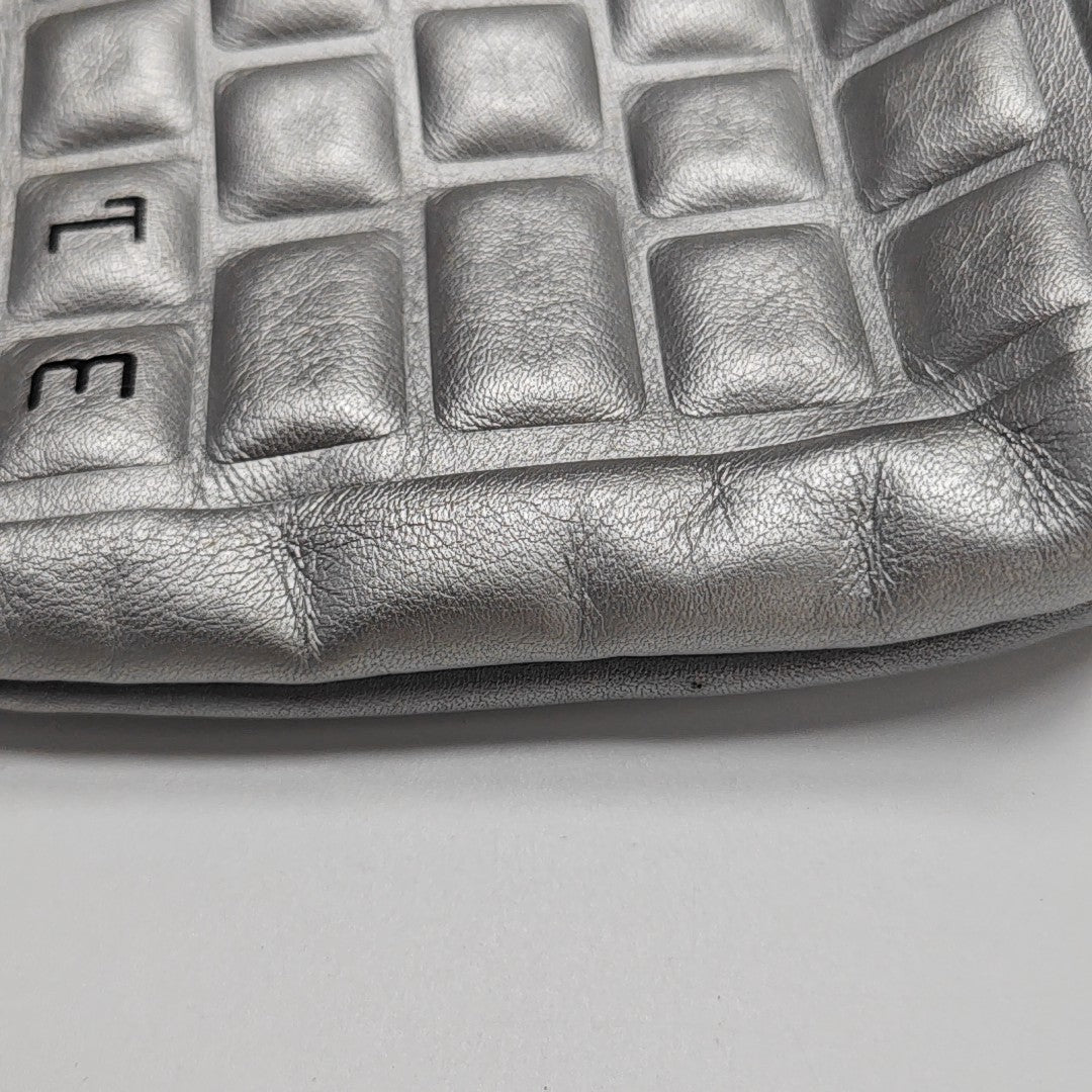 Calfskin Clutch Silver