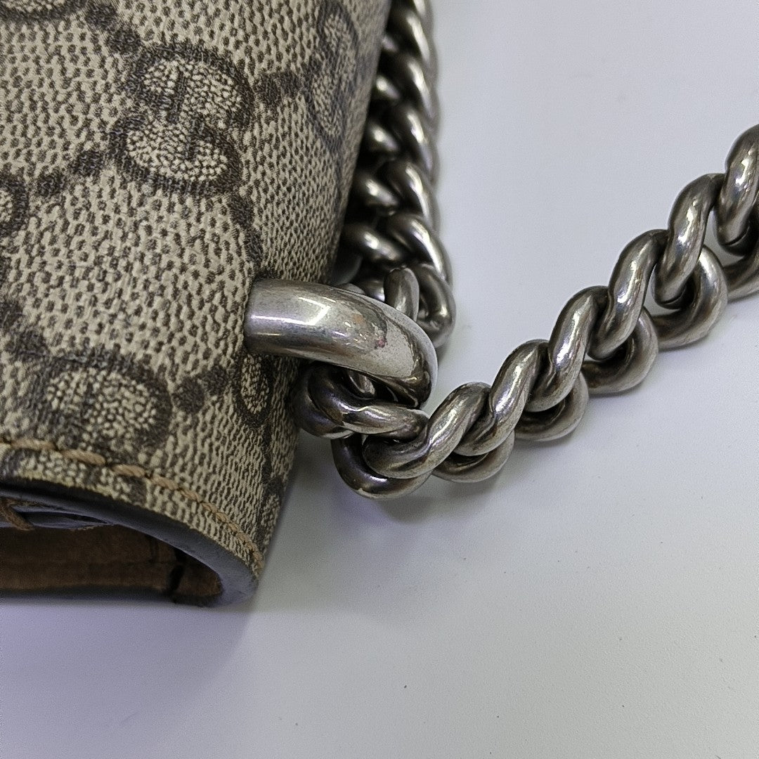 Dionysus Mini Monogram Coated Canvas Beige