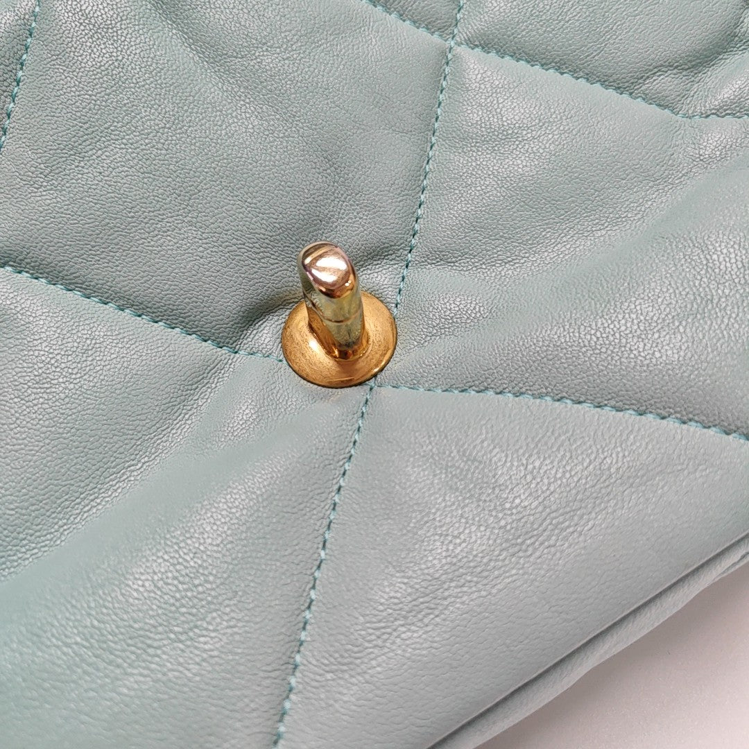 CHANEL 19 Small Quilted Lambskin Blue