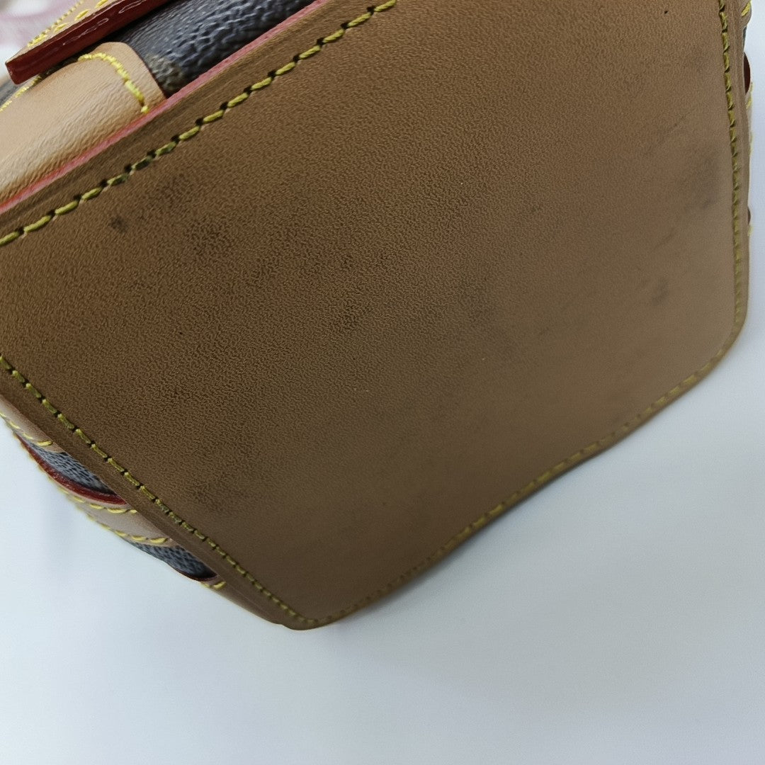 NOÉ Mini Monogram Coated Canvas Brown