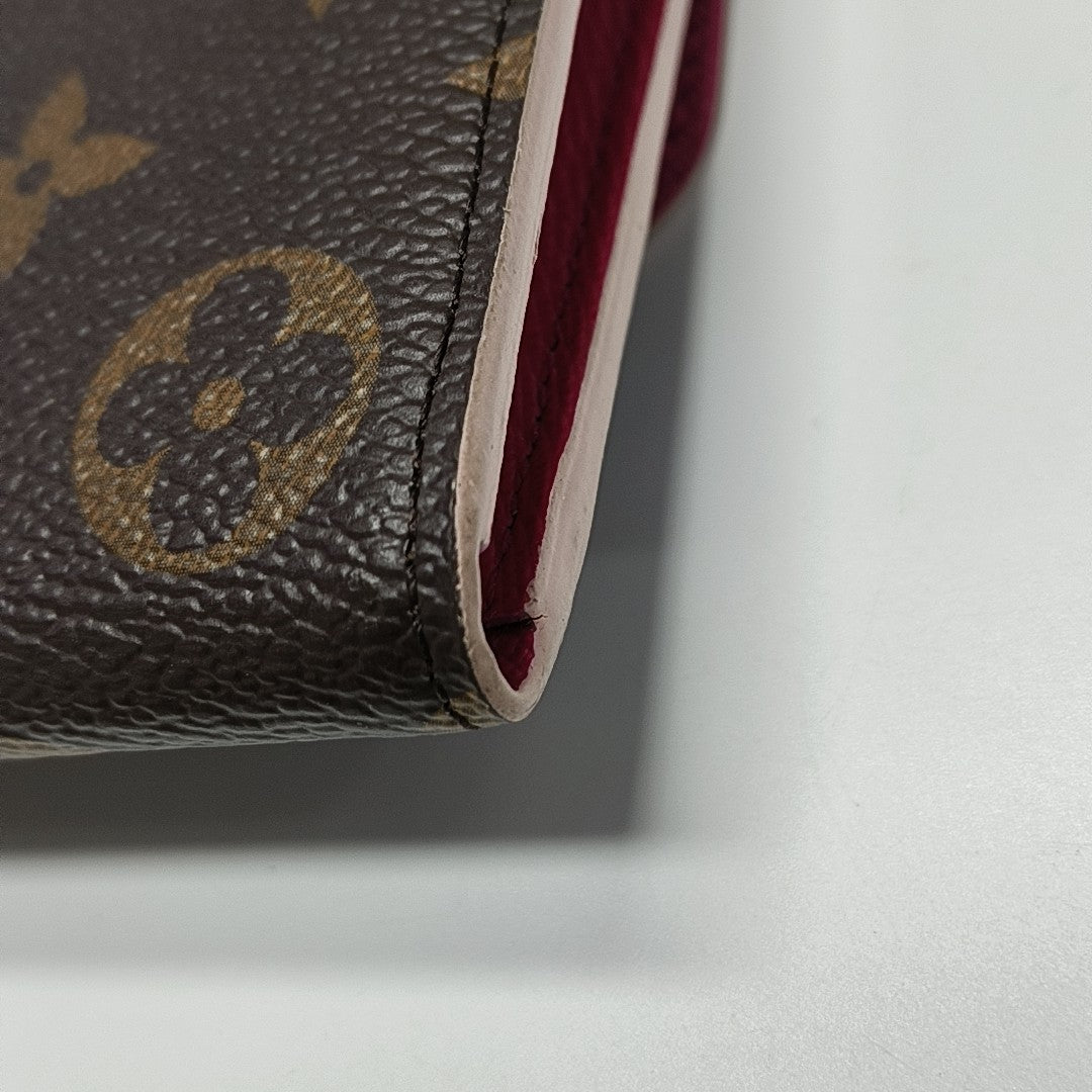 EMILIE Monogram Coated Canvas Brown Wallet