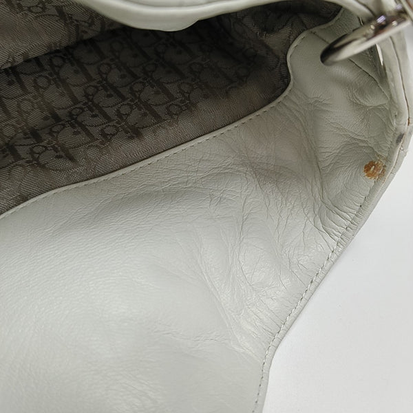 Cannage Lambskin Top Handle Bag White