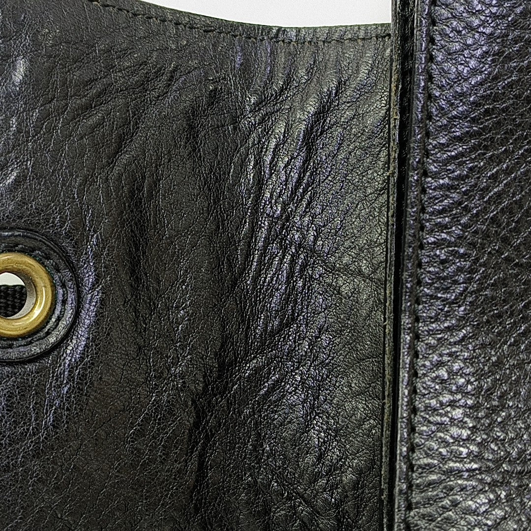 Calfskin Shoulder Bag Black
