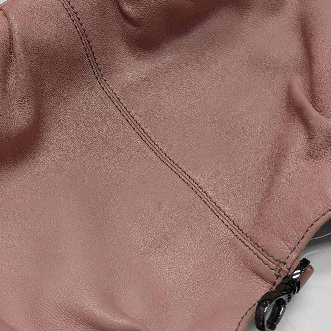 Leather Shoulder Bag Pink