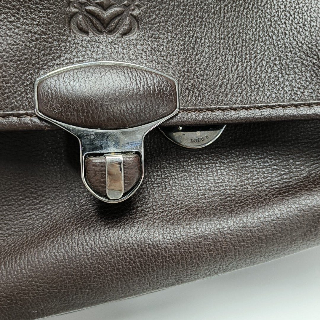 Calfskin Shoulder Bag Brown