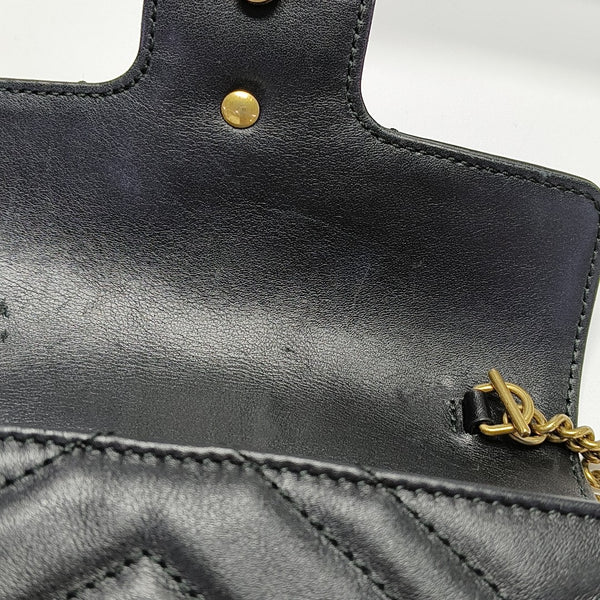 GG Marmont Mini Quilted Calfskin Black