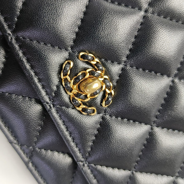 WOC Quilted Lambskin Black
