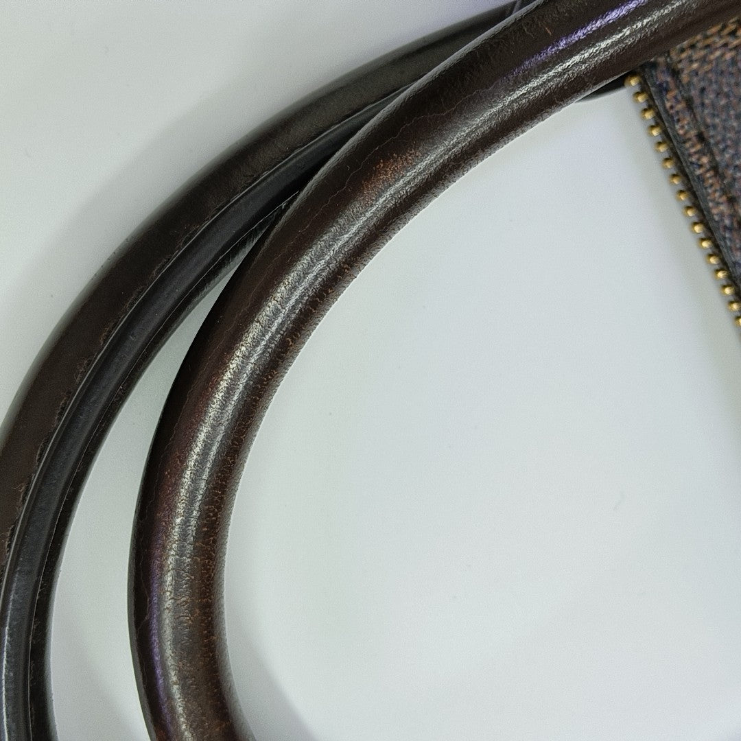 PALERMO PM Lona Damier Ebene revestida marrón