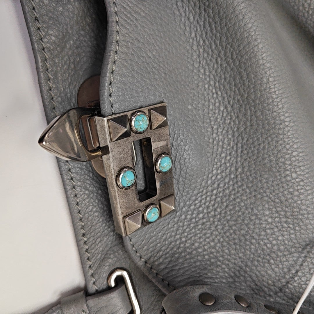 Rockstud Calfskin Blue