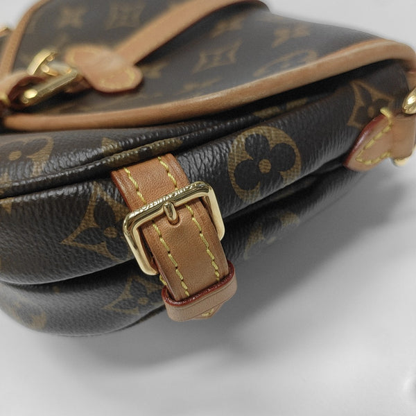 SAUMUR BB Monogram Coated Canvas Brown