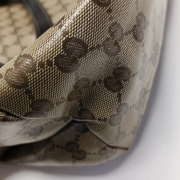 Monogram Coated Canvas Tote Bag Brown