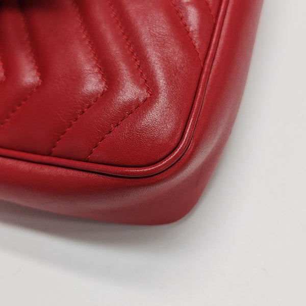 GG Marmont Mini Quilted Calfskin Red