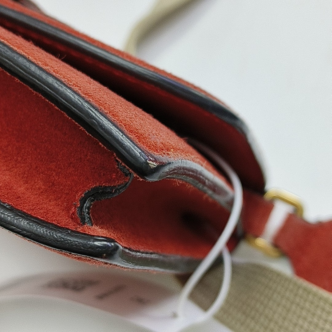 Suede Shoulder Bag Red