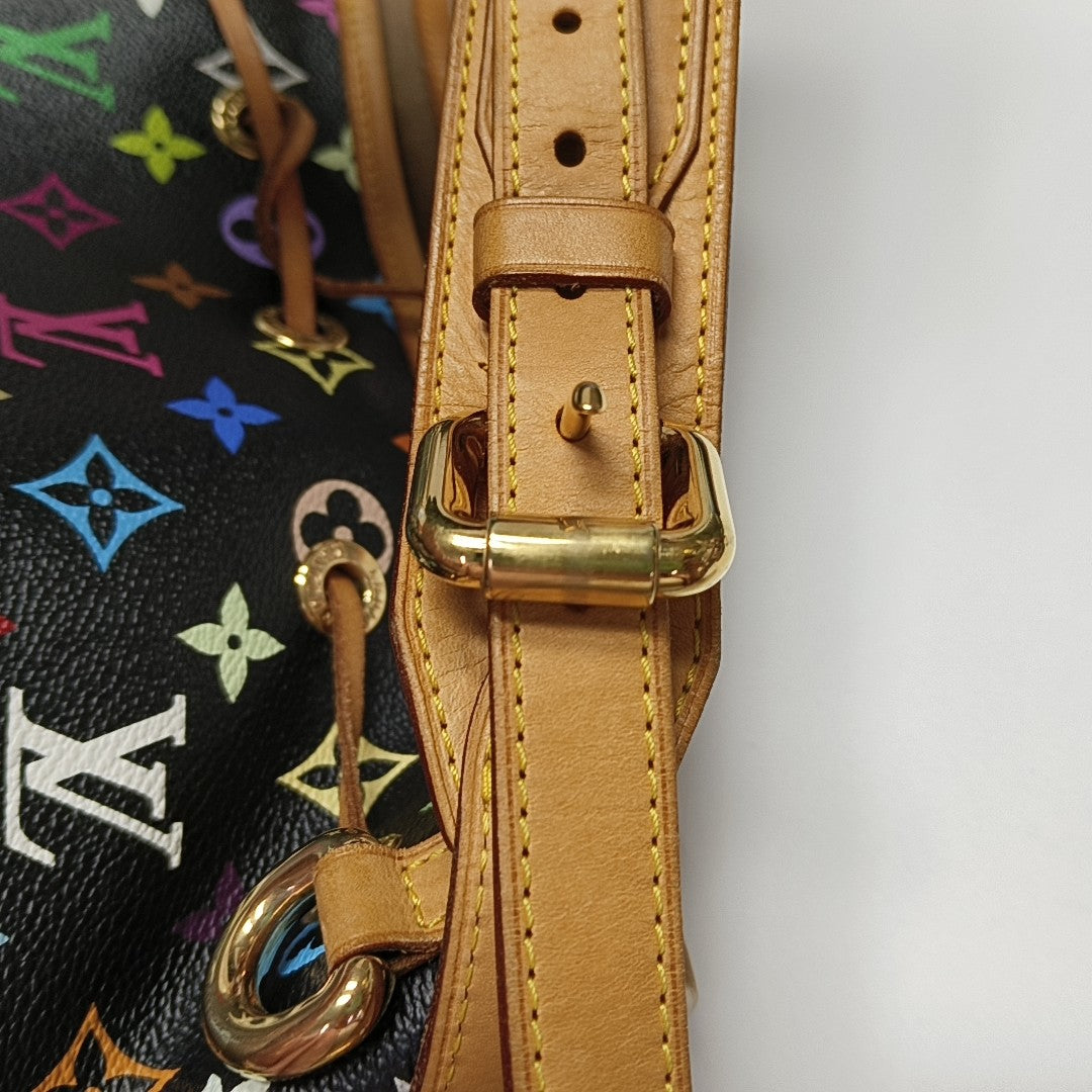 LV × TM NÉONOÉ MM Monogram Coated Canvas Black