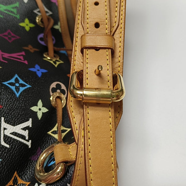 LV × TM NÉONOÉ MM Monogram Coated Canvas Black
